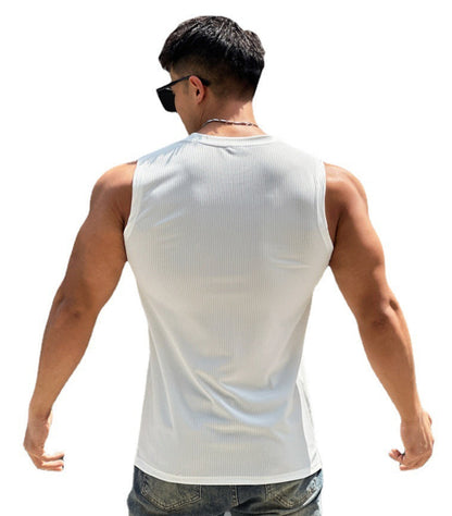 Quick-Dry Sleeveless Training Vest - Lightweight Polyester Athletic Top