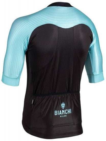 Bianchi Milano VALCONCA1 AERO Men's Black Turquoise Jersey