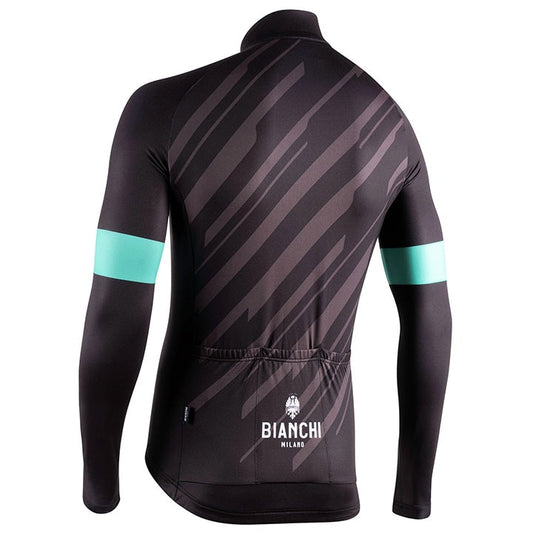 Bianchi Bianzone Men's Long Sleeve Cycling Jersey (Black) S, M, L, XL, 2XL, 3XL, 4XL