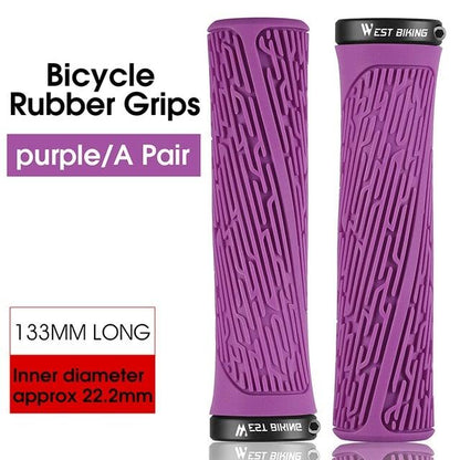 Bicycle Handlebar Grips Cycling Bicycle Accessories Non-Slip Bicycle Handlebar Grips Bike Handle Ergonomic Shockproof Bicycle Handle Grip With Adjustable Aluminum Lock For Mountain Bike