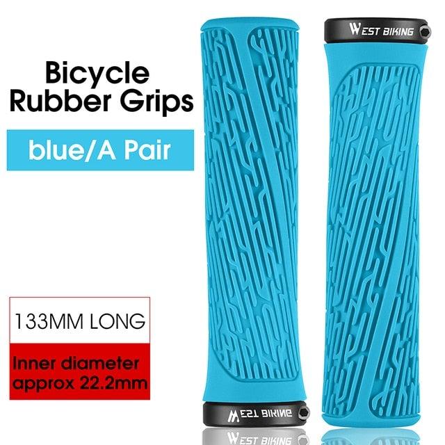 Bicycle Handlebar Grips Cycling Bicycle Accessories Non-Slip Bicycle Handlebar Grips Bike Handle Ergonomic Shockproof Bicycle Handle Grip With Adjustable Aluminum Lock For Mountain Bike