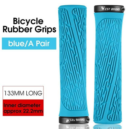 Bicycle Handlebar Grips Cycling Bicycle Accessories Non-Slip Bicycle Handlebar Grips Bike Handle Ergonomic Shockproof Bicycle Handle Grip With Adjustable Aluminum Lock For Mountain Bike