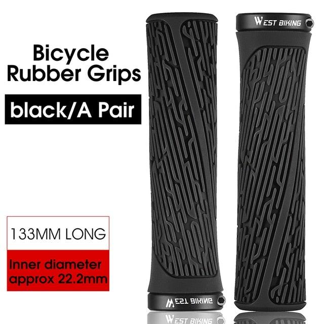 Bicycle Handlebar Grips Cycling Bicycle Accessories Non-Slip Bicycle Handlebar Grips Bike Handle Ergonomic Shockproof Bicycle Handle Grip With Adjustable Aluminum Lock For Mountain Bike