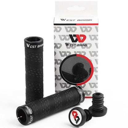 Bicycle Handlebar Grips Cycling Bicycle Accessories Non-Slip Bicycle Handlebar Grips Bike Handle Ergonomic Shockproof Bicycle Handle Grip With Adjustable Aluminum Lock For Mountain Bike