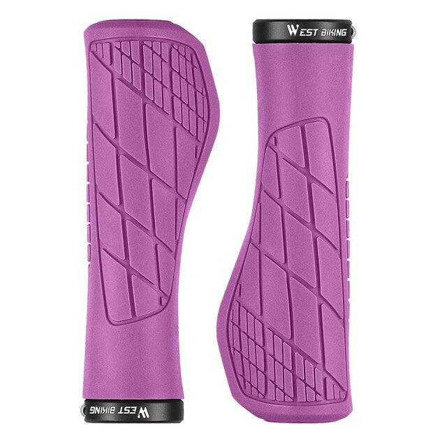 Bicycle Handlebar Grips Cycling Bicycle Accessories Non-Slip Bicycle Handlebar Grips Bike Handle Ergonomic Shockproof Bicycle Handle Grip With Adjustable Aluminum Lock For Mountain Bike