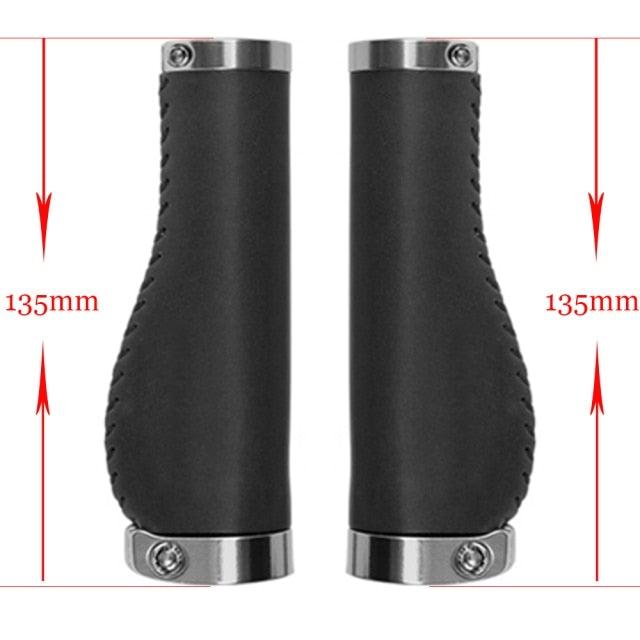 Bicycle Locking Grip Wear-Resistant Leather Non-Slip Grip Cover Mountain Bike Handlebar Lock-on Bike Handlebar Grips Locking Non-Slip-PU Bicycle Handle Grip Widen Holding Surface For Cycling Mountain And Bicycles Accessories