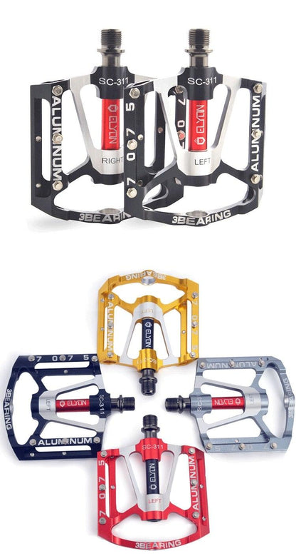 Bicycle pedal Flat Bike Pedals Road 3 Seal Bearings Mountain Bike aluminum Wide Platform Mountain Bike Pedals Flat Bicycle Pedals Lightweight Road Bike Pedals Fiber Sealed Bearing Flat Pedals