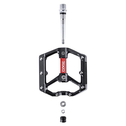 Bicycle Pedal Wear Resistance Anti Slip Aluminum Alloy Frame Safe High Lubrication Bike Accessories For Mountain Aluminum Alloy Bicycle Pedals Mountain Bike Pedal With Removable Anti-Skid Nails