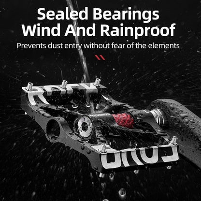 Bicycle Pedals Aluminum Alloy Ultralight Non-Slip Rainproof Reflective Bearing Road Bike Pedal Cycling Accessories Mountain Bike Pedals Ultra Strong Aluminum Alloy Flat Pedals Cycling Sealed Bearings Light Weight And Large Platform