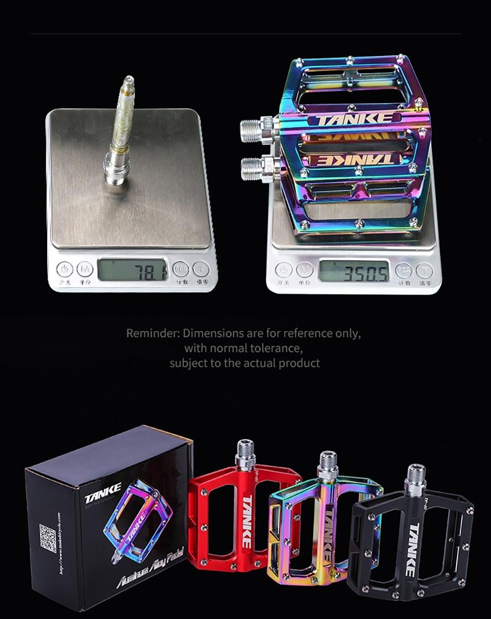 Bicycle pedals Ultralight Aluminum Alloy Colorful Hollow Anti-Skid Bearing Mountain Bike Foot pedal Pedals Aluminum Road Bike Pedals Sealed Bearing Bicycle Lightweight Platform Flat Pedals For Road Bikes