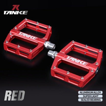 Bicycle pedals Ultralight Aluminum Alloy Colorful Hollow Anti-Skid Bearing Mountain Bike Foot pedal Pedals Aluminum Road Bike Pedals Sealed Bearing Bicycle Lightweight Platform Flat Pedals For Road Bikes