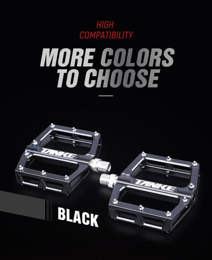 Bicycle pedals Ultralight Aluminum Alloy Colorful Hollow Anti-Skid Bearing Mountain Bike Foot pedal Pedals Aluminum Road Bike Pedals Sealed Bearing Bicycle Lightweight Platform Flat Pedals For Road Bikes