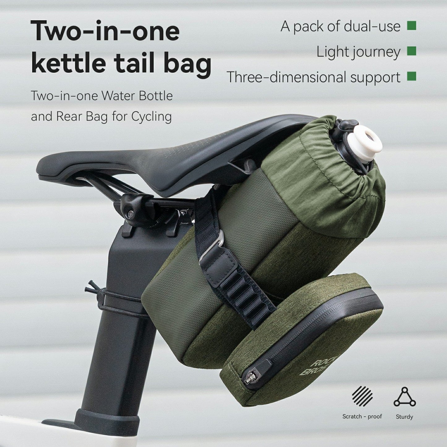 Cycling Two-in-one Bicycle Kettle Tail Bag