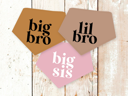 "Lil/Big Bro (or Sis)" Dog Bandana