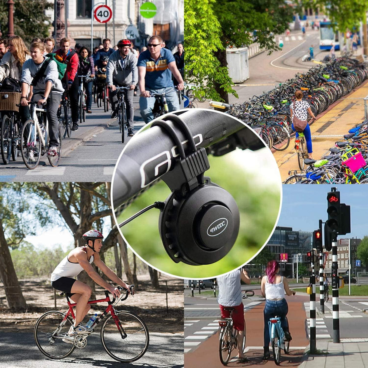 Bike Bell Charging Speaker USB Recharged Mini Electric Bike Horn 4 Modes Cycling Electric Bicycle Accessories For Scooter Electric Bike Horn Cycling Bicycle Scooter Horn Battery Waterproof Bicycle Accessories For Kid