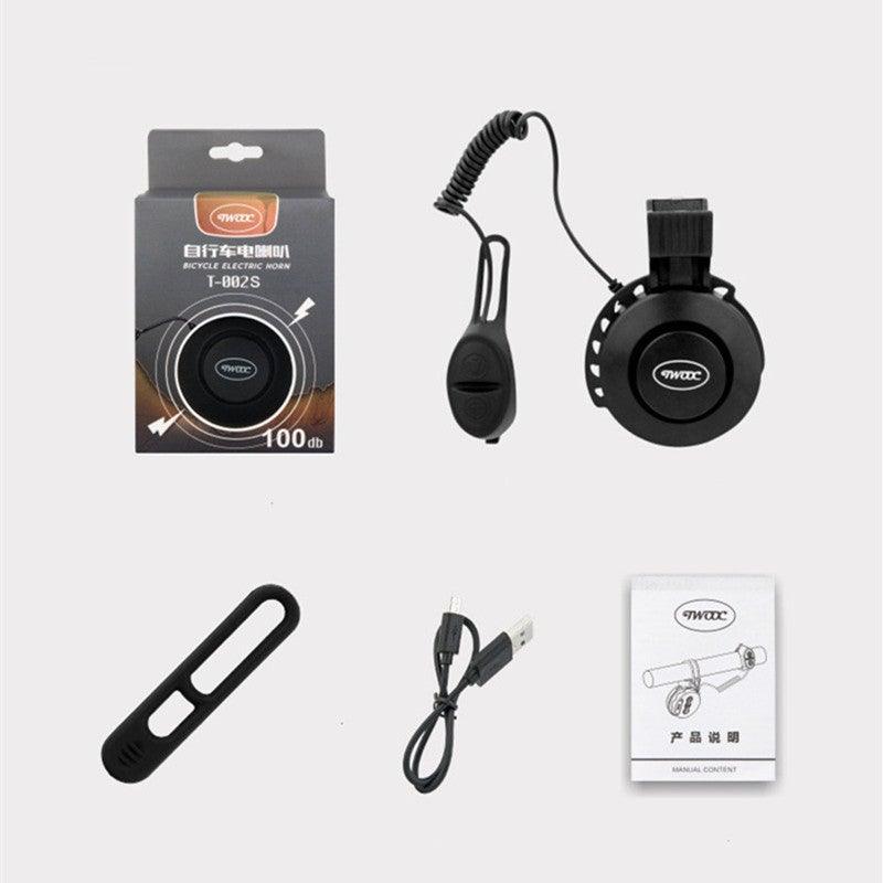 Bike Bell Charging Speaker USB Recharged Mini Electric Bike Horn 4 Modes Cycling Electric Bicycle Accessories For Scooter Electric Bike Horn Cycling Bicycle Scooter Horn Battery Waterproof Bicycle Accessories For Kid