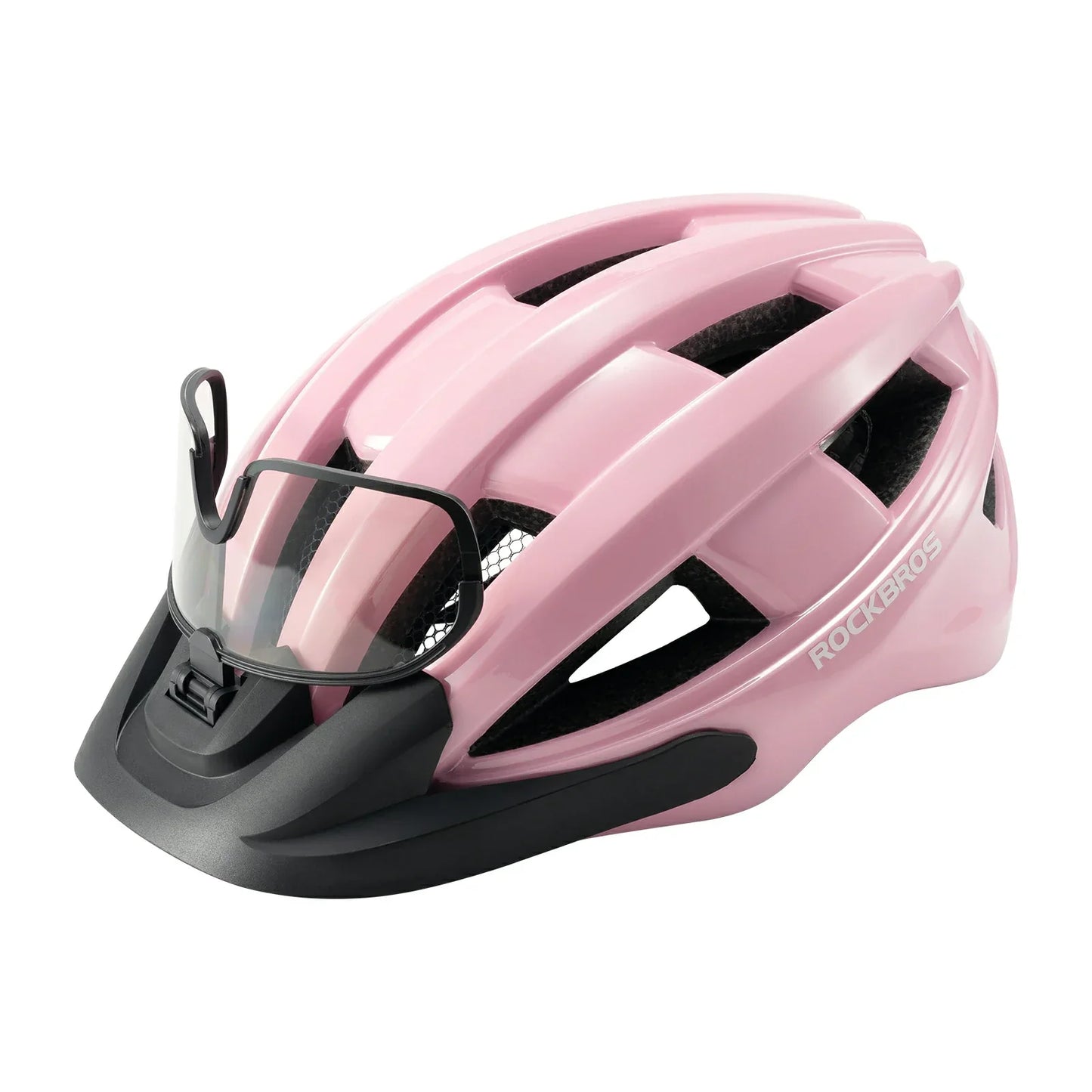 Bike Helmet with Photochromic Visor USB Rechargeable Tail Light