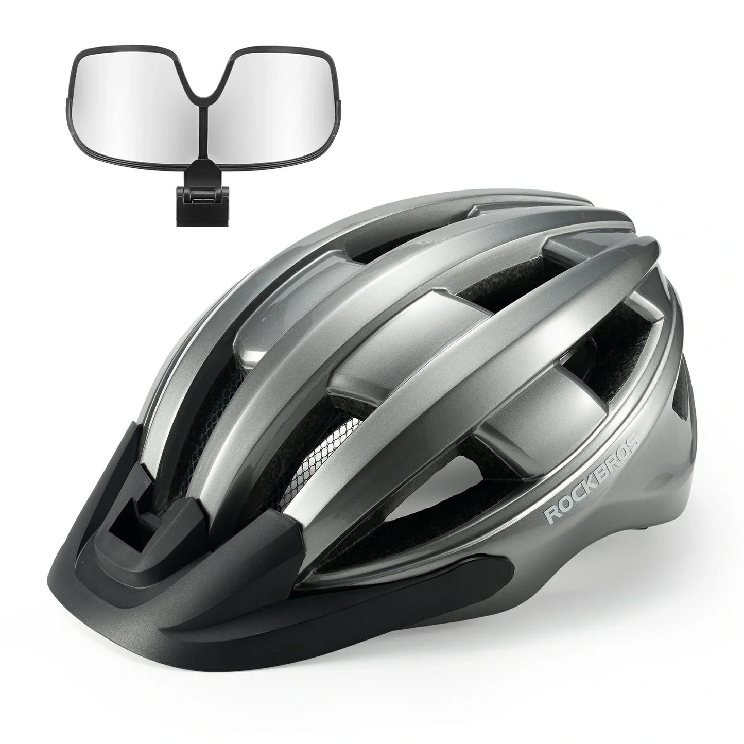 Bike Helmet with Photochromic Visor USB Rechargeable Tail Light