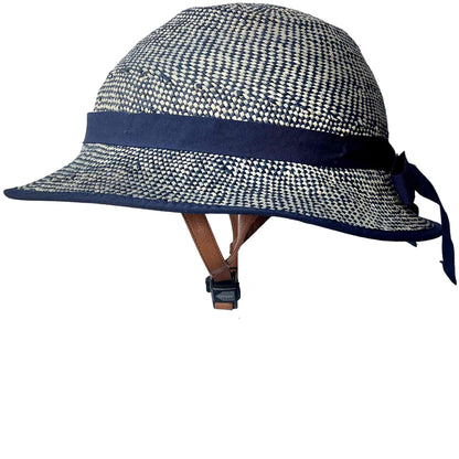 Thousand Helmet + Shibori Blue Straw Hat Helmet Cover