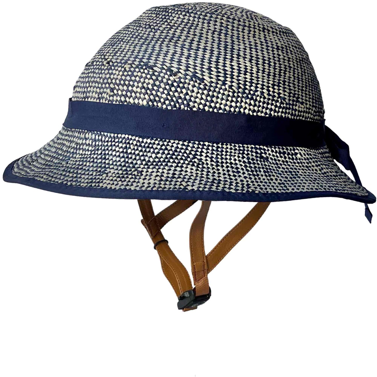 Thousand Helmet + Shibori Blue Straw Hat Helmet Cover