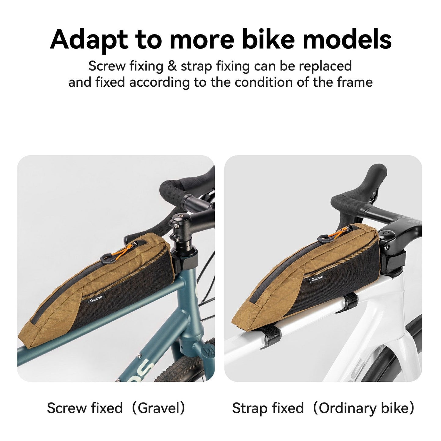 Qunature Bikepacking Frame Bag Top Tube Bag For Gravel Bike