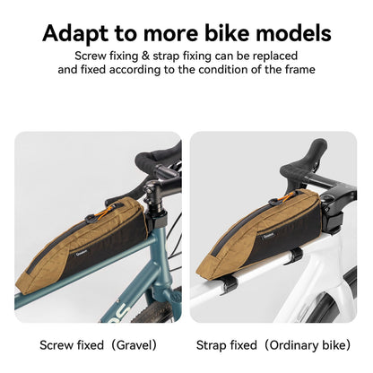 Qunature Bikepacking Frame Bag Top Tube Bag For Gravel Bike