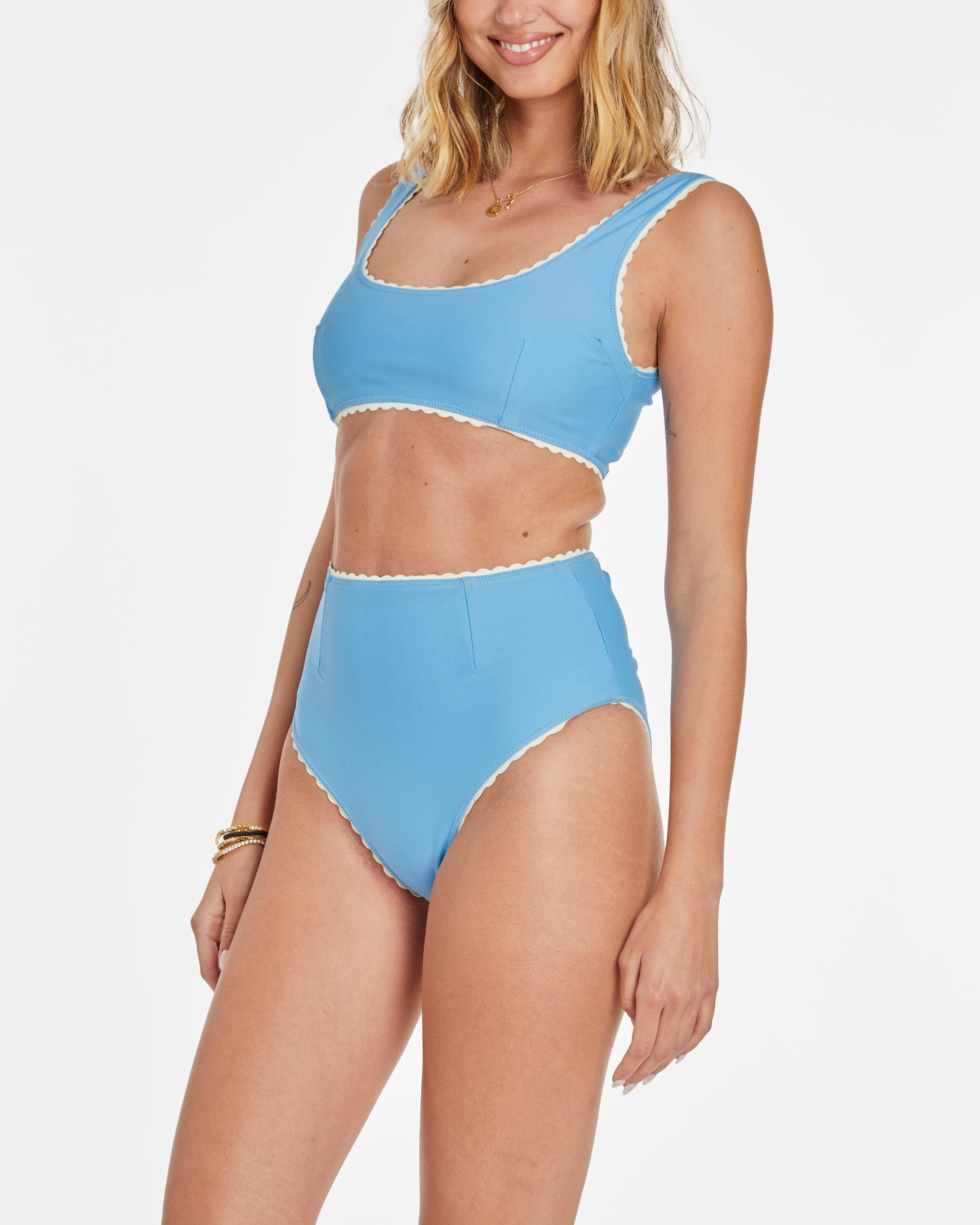 Cabana Stripe Bikini (Blue Poppy)