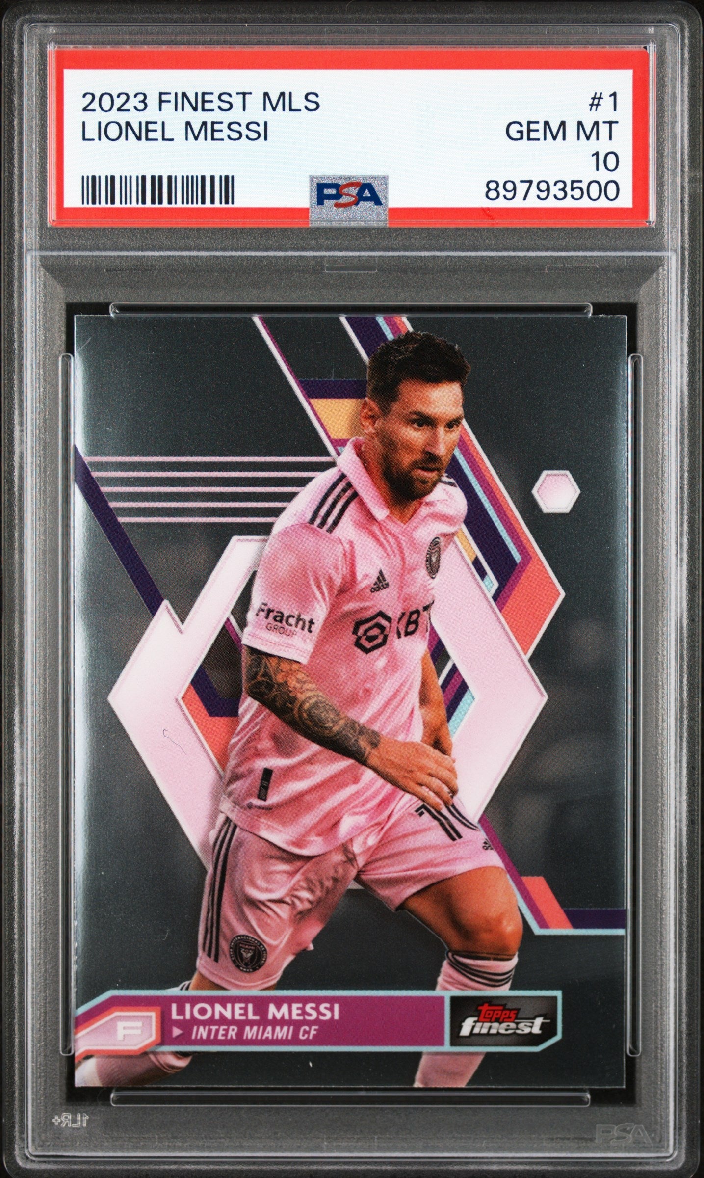 Graded 2023 Topps Finest Lionel Messi #1 Soccer Card PSA 10 Gem Mint