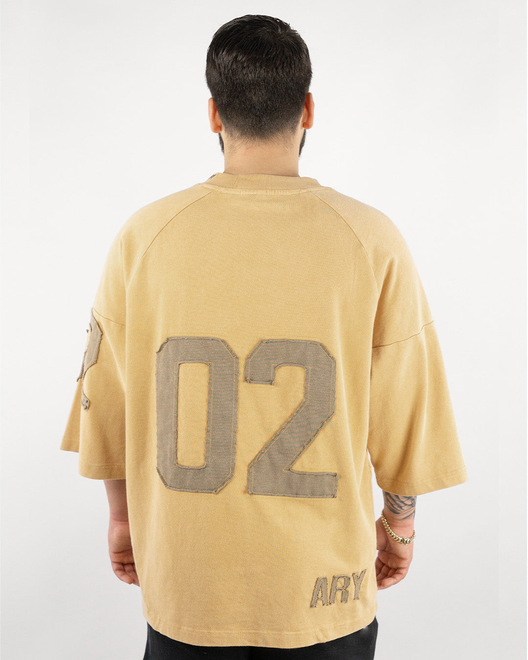 "GOLDEN WHEAT" PANELED OVERSIZED JERSEY