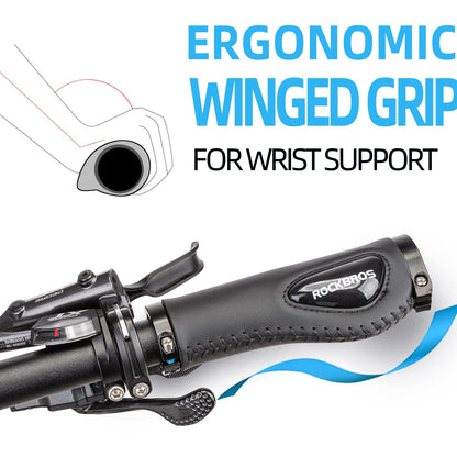 ROCKBROS Bike Handle Grips Ergonomics Design Soft Gel Dual Lock - Triathlete Store