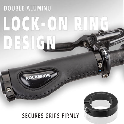 ROCKBROS Bike Handle Grips Ergonomics Design Soft Gel Dual Lock - Triathlete Store