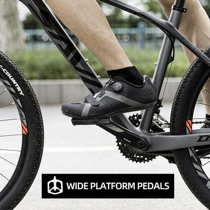 ROCKBROS Mountain Bike Pedals Flat MTB Pedals Nylon Fiber Bicycle Platform Pedals