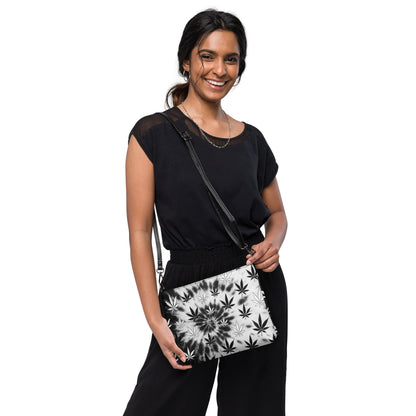 Black and white tiedye 420 Crossbody bag