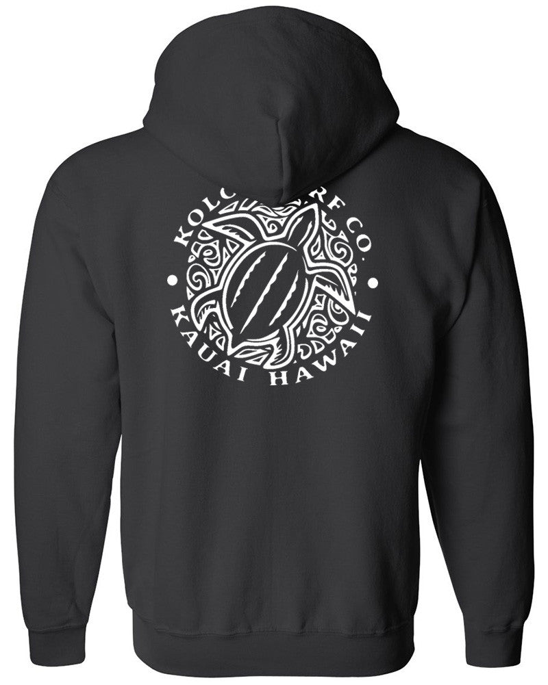 Koloa Hawaiian Honu Turtle Tall Zip Hoodie