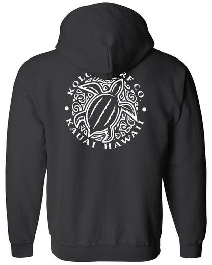 Koloa Hawaiian Honu Turtle Tall Zip Hoodie