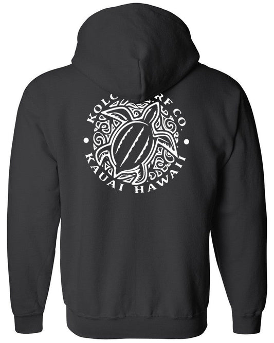Koloa Hawaiian Honu Turtle Tall Zip Hoodie