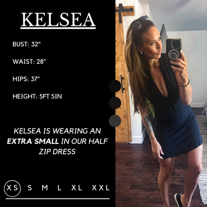 Half Zip Dress | Black