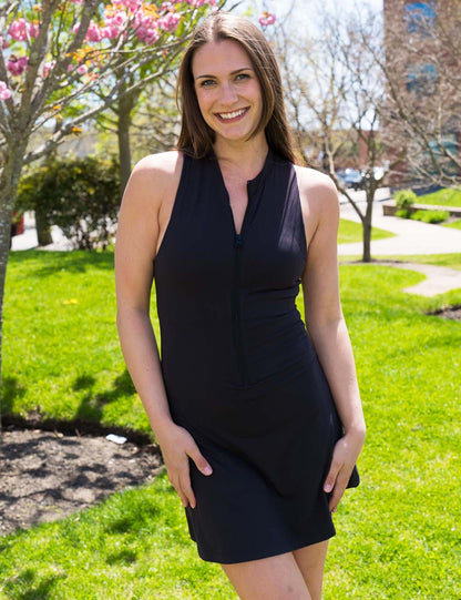 Half Zip Dress | Black