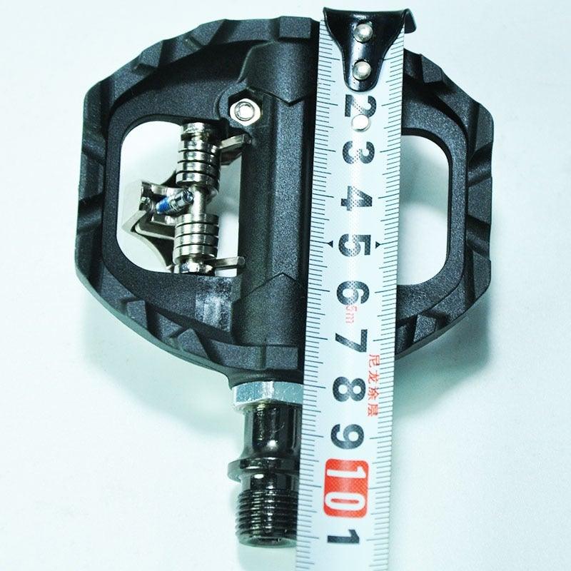 Black nylon DU + bearing Mountain Clipless Bike Bicycle Cycling Pedals Cleats Pedal Bicycle Bike Pedals Road Bicycle Pedals Cleats Set Clipless Pedals Compatible With Mountain BIkes