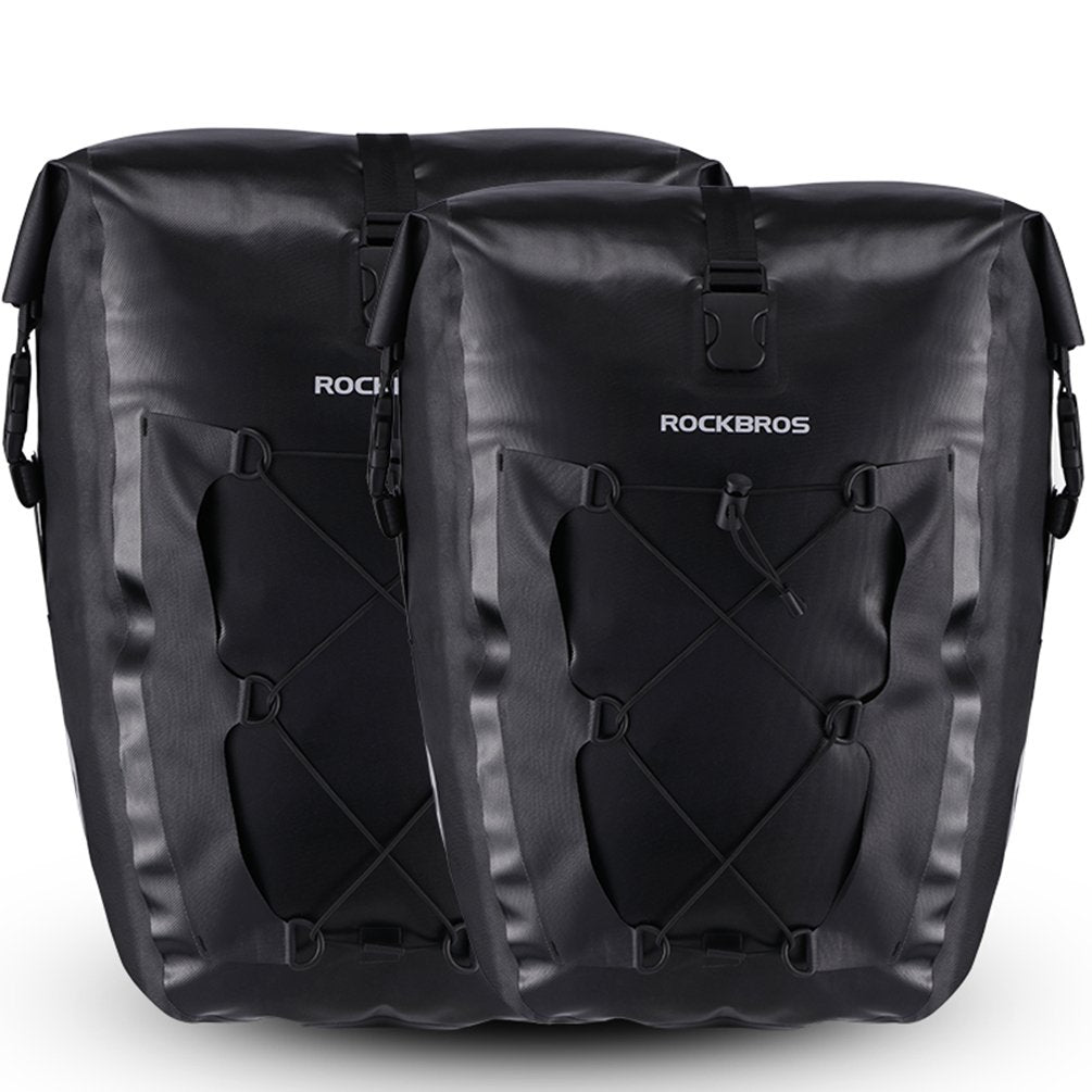 ROCKBROS Waterproof 27L Large Capacity Bike Rear Rack Bicycle Pannier Bag Waterproof