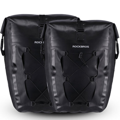 ROCKBROS Waterproof 27L Large Capacity Bike Rear Rack Bicycle Pannier Bag Waterproof