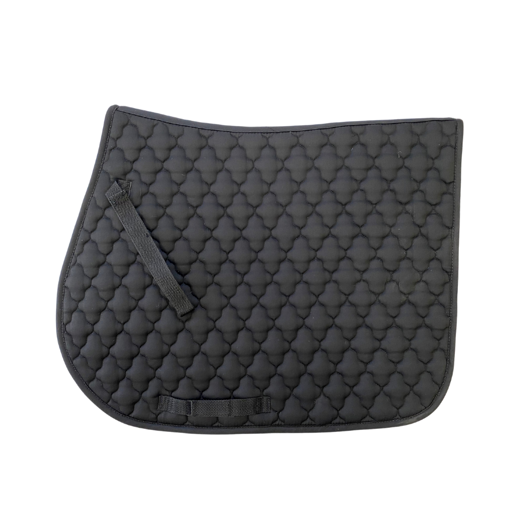 AJ Tack Quilted All-Purpose English Saddle Pad - Black