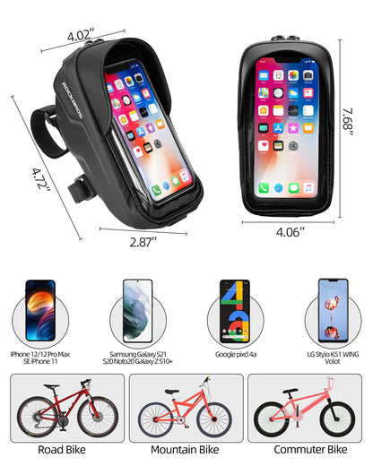 ROCKBROS Bike Front Frame HandlebarWaterproof Bag below 6.5"