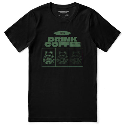 Drink Coffee Cat T-Shirt
