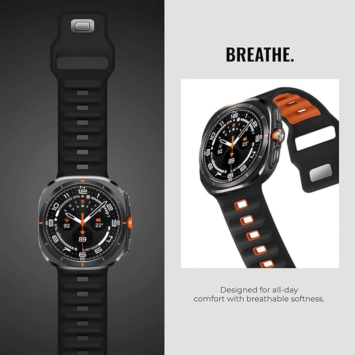 Silicone Samsung Galaxy Ultra Watch Band 47MM