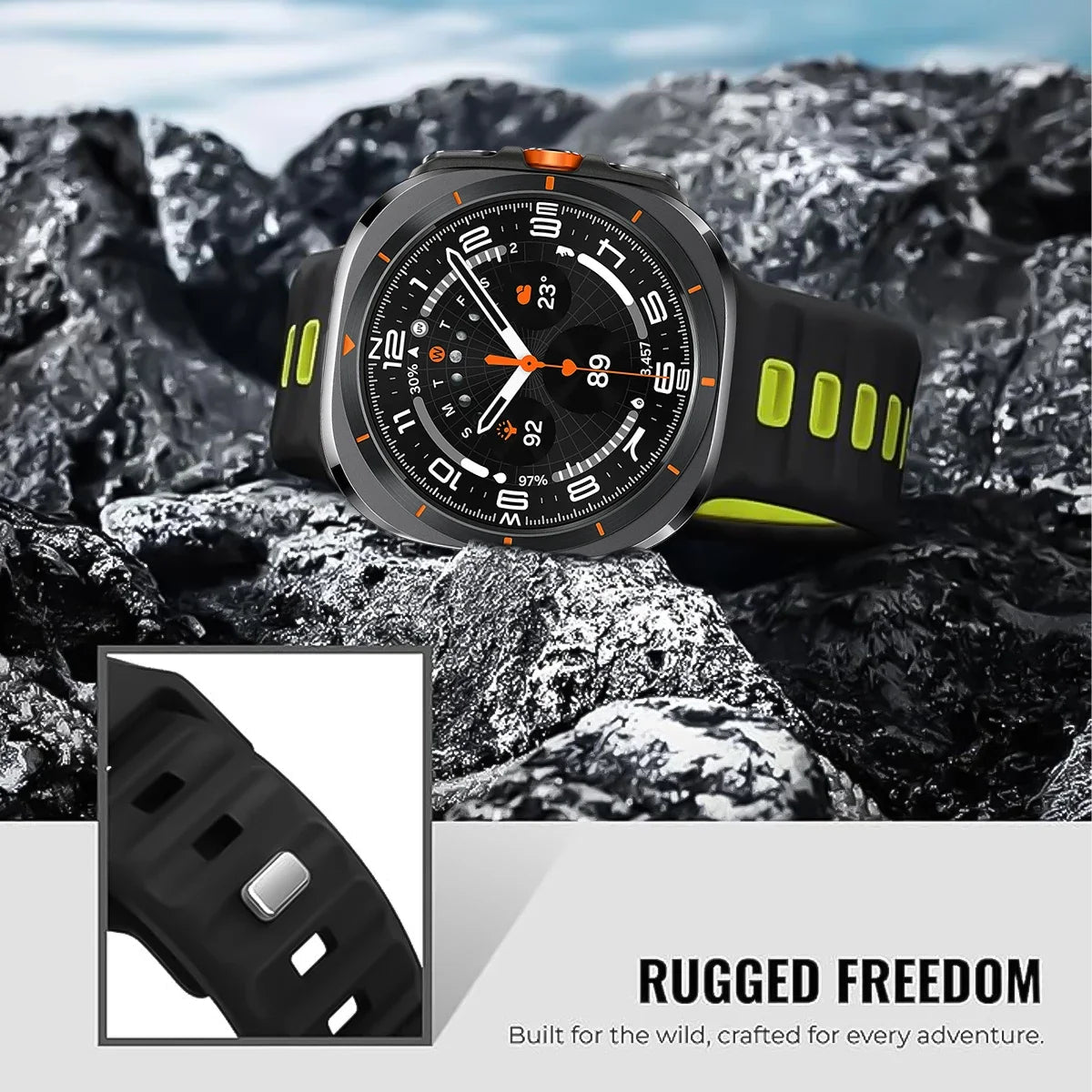 Silicone Samsung Galaxy Ultra Watch Band 47MM