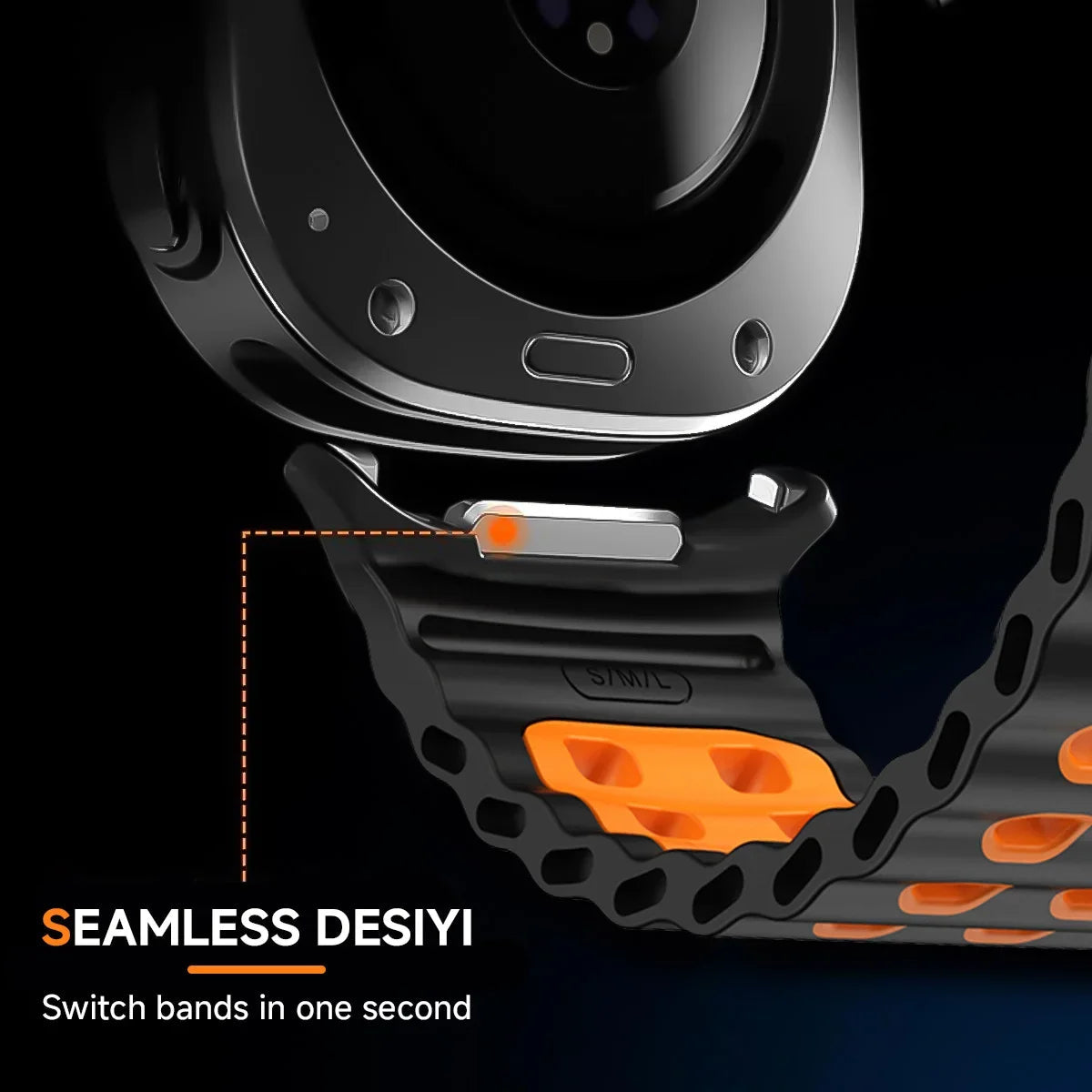 Silicone Samsung Galaxy Ultra Watch Band 47MM