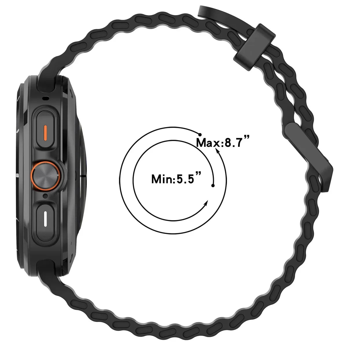 Silicone Samsung Galaxy Ultra Watch Band 47MM