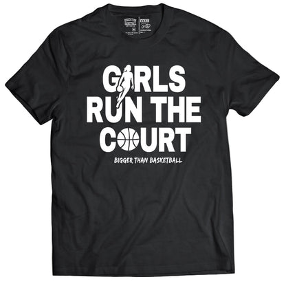 Girls Run The Court - T-Shirt - Black