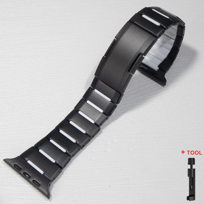 Steel & Silicone Apple Watch Band Series 11/10/9/8/7/6/5/4/ SE / Ultra 1/2/3